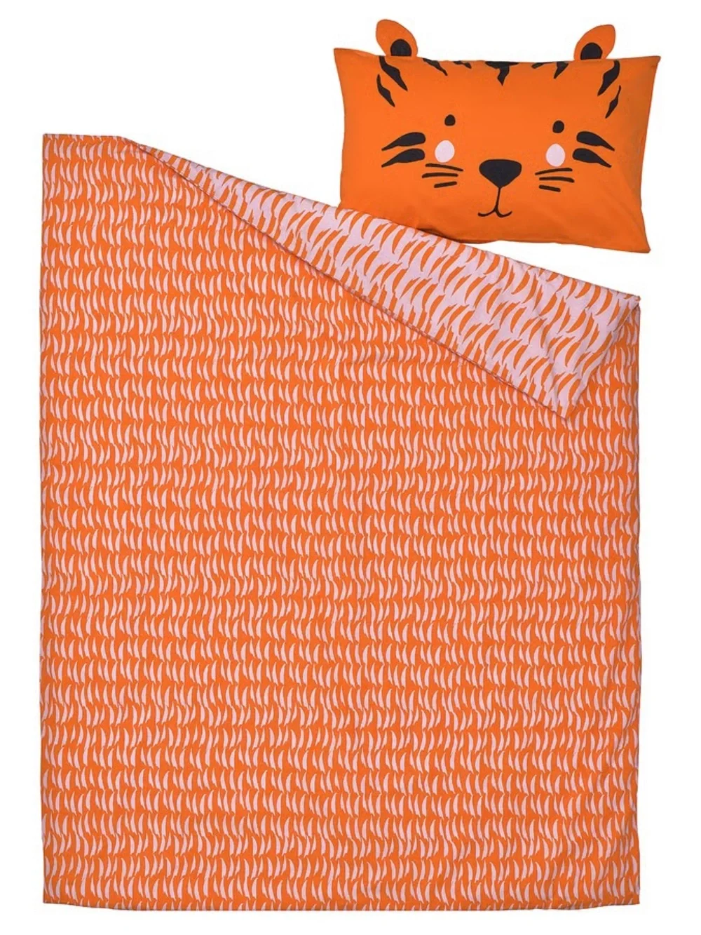 Orange Tiger Duvet Cover Set & Tiger Cushion or 3 Hand Puppets